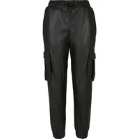 URBAN CLASSICS Faux Leather Cargohose Black S