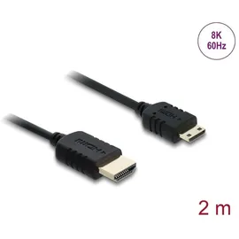 DeLock HDMI-Kabel 8K 60 Hz 2 m Schwarz