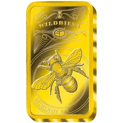 Bedrohte deutsche Tiere auf reinstem Gold
