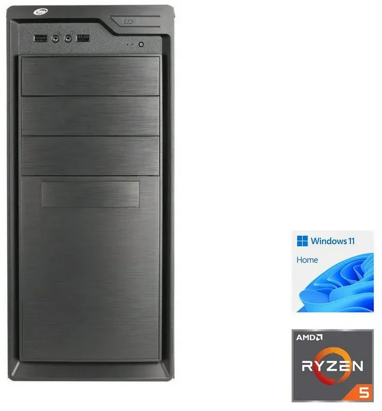 ONE MP Office PC 02 PC (AMD Ryzen 5 5600G, Keine Grafikkarte, 512 GB SSD, Luftkühlung)