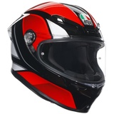 AGV K6 S Hyphen, Helm, schwarz-weiss-rot, Größe L