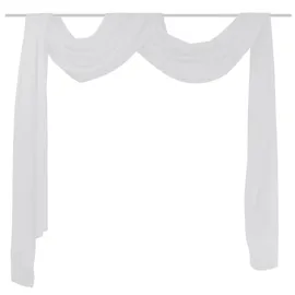 vidaXL Dünner Voile Querbehang 140 x 600 cm weiß