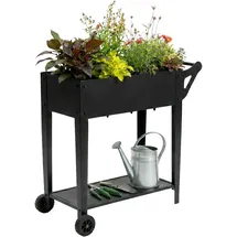 Relaxdays Hochbeet 80 x 85 x 50 cm Schwarz