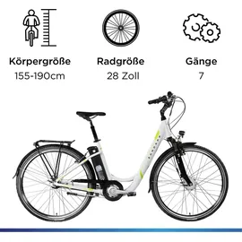 Zündapp Z517 2021 28 Zoll RH 48 cm Damen weiß/grün