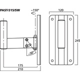 Monacor PAST-515/SW PA-Lautsprecher-Halterung Neigbar, Schwenkbar 1St.