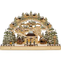 Hti-Living LED Schwibbogen Seiffen Dorfmomente