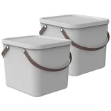 Rotho Aufbewahrungsbox 40 l 2-tlg. weiß