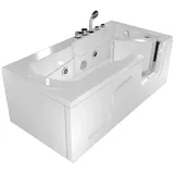 AcquaVapore Whirlpool Seniorenwanne mit Tür 150 x 75 cm (S17-EH-WP-L)