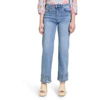 Cartoon Stretch-Jeans mit Stickerei in blau, | Gr.: 46