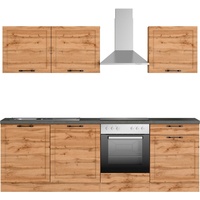 Kochstation Küchenzeile »KS-Lani, mit MDF-Fronten«, braun