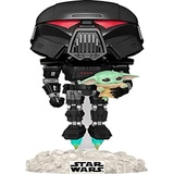 Funko Pop! Star Wars: Mandalorian - Dark Trooper mit Child - Leuchtet Im Dunkeln - The Mandalorian - Vinyl-Sammelfigur - Geschenkidee - Offizielle Handelswaren - Spielzeug Für Kinder und Erwachsene