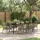 vidaXL Gartenmöbel-Set 7-tlg. Grau/Schwarz