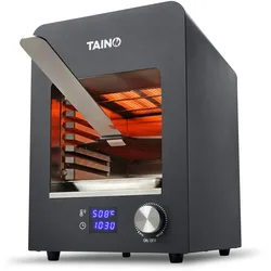 TAINO Oberhitzegrill elektrisch 800 Grad Hochleistungsgrill Beef-Grill Steakgrill 800 Grad Schwarz