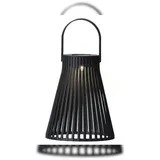 Lumineo Laterne Kunststoff 14x18 cm Solar LED schwarz