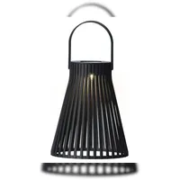 Lumineo Laterne Kunststoff 14x18 cm Solar LED schwarz