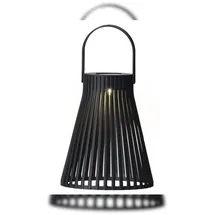Lumineo Laterne Kunststoff 14x18 cm Solar LED schwarz