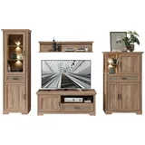Innostyle Wohnwand VIENNA RR80 Eiche Nachbildung 4-teilig im Landhausstil
