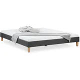 Homestyle4u Polsterbett Grau Doppelbett Bett Bettgestell Lattenrost