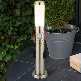 V-Tac Wegeleuchte Edelstahl 8977  Höhe 100 cm spritzwassergeschützt inkl. Bewegungsmelder silber