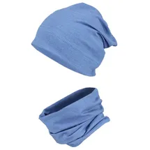 TupTam Jungen Beanie Mütze und Schlauchschal 2er Set, Farbe: Jeans, Hat Size: 54 - 54