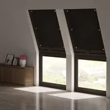 Woltu Thermorollo Dachfenster 60 x 73 cm Schwarz