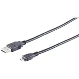 S/CONN maximum connectivity USB-A auf Micro-USB 0,5 m Schwarz