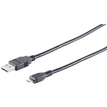 S/CONN maximum connectivity USB-A auf Micro-USB 0,5 m Schwarz