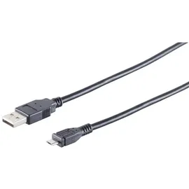 S/CONN maximum connectivity USB-A auf Micro-USB 0,5 m Schwarz
