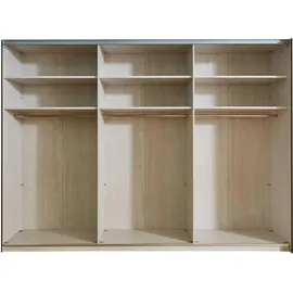 Wiemann "Orion, Kleiderschrank, Schrank, Wäscheschrank, mit Schiebetüren", weiß (weiß, front glas weiß), B:250cm H:217cm T:67cm, Schränke, Schwebetürenschrank, hochwertige Glasfront, variable Inneneinteilung, stilvolle Optik