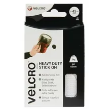 VELCRO® Velcro VEL-EC60249 Klettpunkte zum Aufkleben Haft- und Flauschteil, extrastark (Ø) 45mm Weiß 6