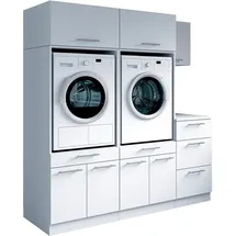 laundreezy Mehrzweckschrank-Set 186 x 200 x 68 cm Weiß