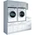 laundreezy Mehrzweckschrank-Set 186 x 200 x 68 cm Weiß