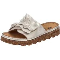 Rieker Pantolette, Sommerschuh, Strandschuh, Hausschuh mit modischer Plateausohle, Gr. 37, hellbeige, , 74185719-37