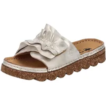 Rieker Pantolette, Sommerschuh, Strandschuh, Hausschuh mit modischer Plateausohle, Gr. 37, hellbeige, , 74185719-37