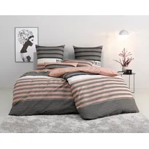 H.I.S. Majoran gestreift Beige 135 x 200 cm + 2 x 80 x 80 cm