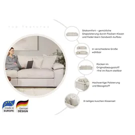 OTTO home Big-Sofa Polyester 3-Sitzer Grau