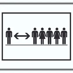 Diskretion Bitte Abstand halten Symbol Schild A0 (841x1189mm)