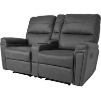 Mendler 2er Kinosessel HWC-K17, Relaxsessel Fernsehsessel Sofa, Nosagfederung Getränkehalter