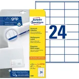 Avery Zweckform Universaletiketten 3490 Weiß 70 x 36 mm 30 Blatt