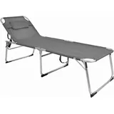 Inda-exclusiv - xxl Alu Gartenliege gepolstert L200xB70cm-DMC4400GR