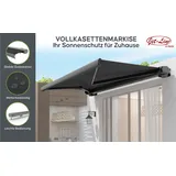 Jet-Line Vollkassettenmarkise 5 x 3 m grau