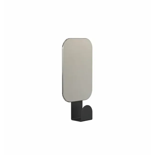 frost UNU Wandspiegel 4121 rechteckig mit Haken schwarz matt - schwarz matt