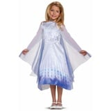 Disney Offizielles Classic Frozen Elsa Kostüm Mädchen, Elsa Kleid Mädchen, Eiskönigin Kostüm Mädchen, Elsa Kostüm Kinder, Karneval Fashingskostüm Prinzessin Kostüm für Kinder M