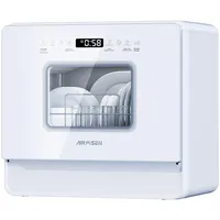 Airmsen Tischgeschirrspüler Mini Geschirrspüler mit Weichwasseranlage, 7+2 Programmen &