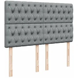 vidaXL Boxspringbett 140 x 200 cm Hellgrau
