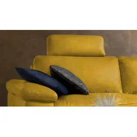 KAWOLA Ecksofa motorischer Relaxfunktion LOLA Gold Webstoff Relaxfunktion