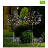 garden hero Solarleuchte Edelstahl/Kunststoff/Metall H 70 cm 2er Set mehrfarbig