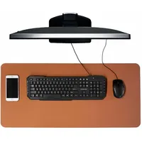 Vivol - Schreibtischunterlage / Schreibtischmatte - 40x85 cm - PU-Leder - Cognac