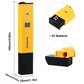 monzana Monzana® Wassertester 3in1 Set | Messgerät für PH TDS EC und Temperatur | Pool Tester Digital Wasserprüfer