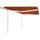 vidaXL Automatische Markise mit LED & Windsensor 4,5x3 m Orange Braun